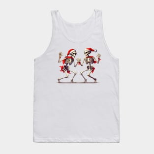 skeleton Santa Claus Tank Top